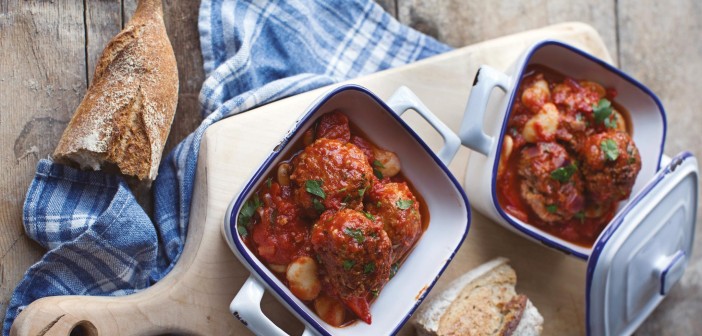 February 2016 - Cookery - Issue 248 - Spanish Meatball and Butter Bean Stew