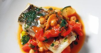 June 2016 - Cookery - Fillet of Cod with Chickpeas, Red Pepper and Tomato - Issue 252