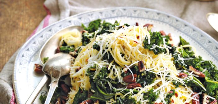 July 2016 - Cookery - Angel Hair with Lemon, Kale & Pecans - Issue 253