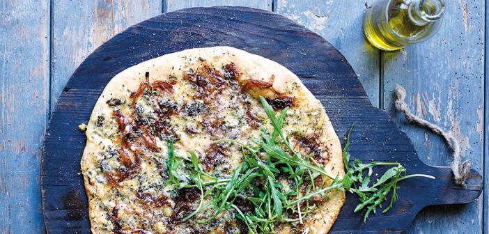 October 2016 - Cookery - Cashel Blue, Caramelised Onion and Thyme Pizzas - Issue 256