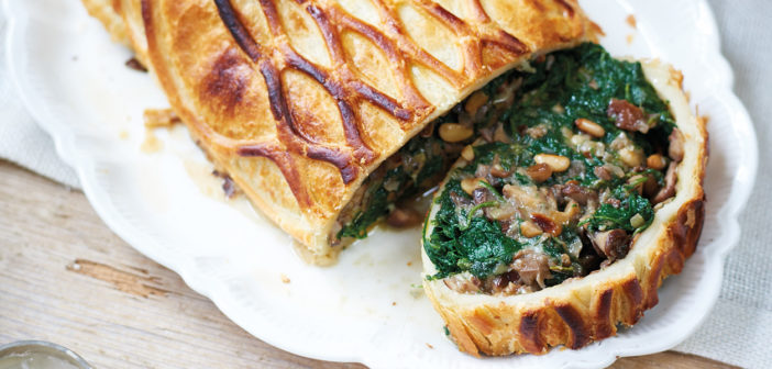 Cookery - Mushroom, spinach, pine nut and blue cheese Wellington - Issue 270