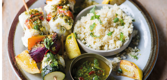 Cookery - Chargrilled Vegetable and Monkfish Kebabs with Couscous - Issue 275