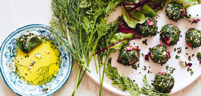 November 2019 - Cookery - Herb Labneh with Leaves - Issue 293