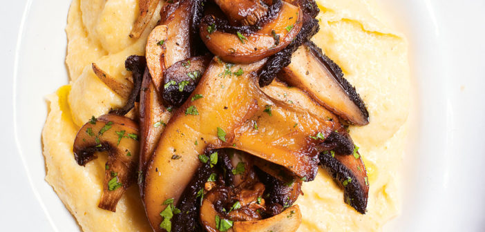 Cookbooks - December 2019 - Issue 294 Nigel Slater - Polenta, garlic, mushrooms