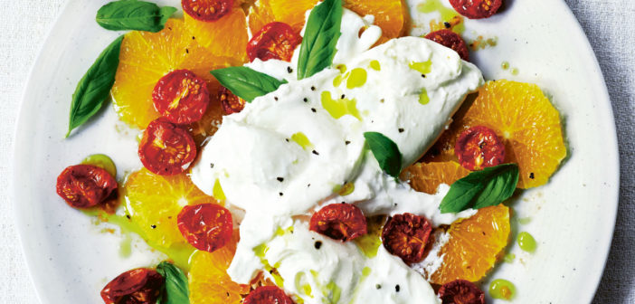 July/August 2020 - Cookery - Sun-Blush Tomato, Orange & Burrata Salad - Issue 300