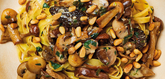 October 2020 - Cookery - Porcini Tagliatelle with Pine Nuts - Issue 302