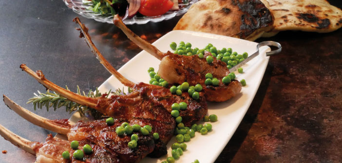 Lamb Cutlets Kebab with Garlic Butter Flatbreads