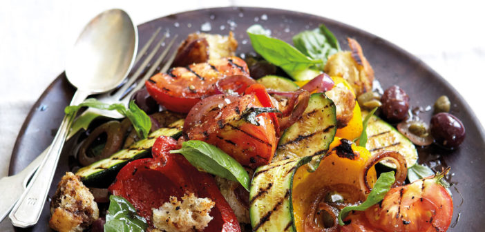 Grilled Summer Veg Panzanella Salad