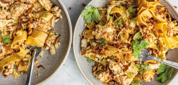 Crispy Caramelised Onion & Peanut-y Chicken Noodles