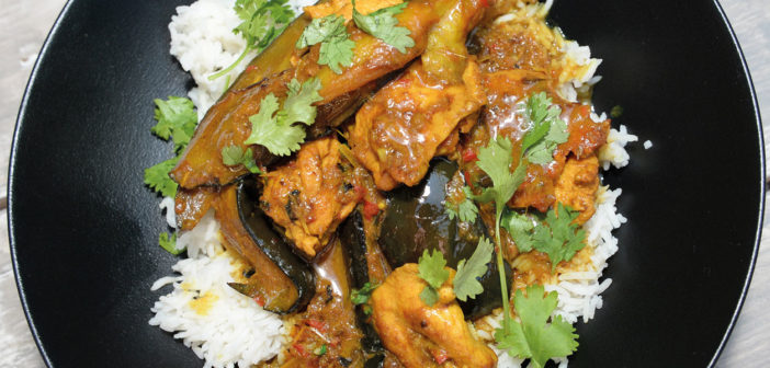 Aubergine and Chicken Balti Curry