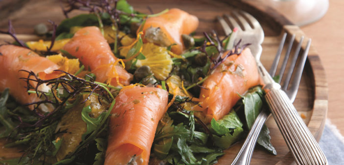 Smoked Salmon Roll Salad