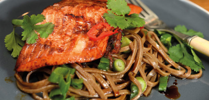 Teriyaki Trout with Soba Noodles