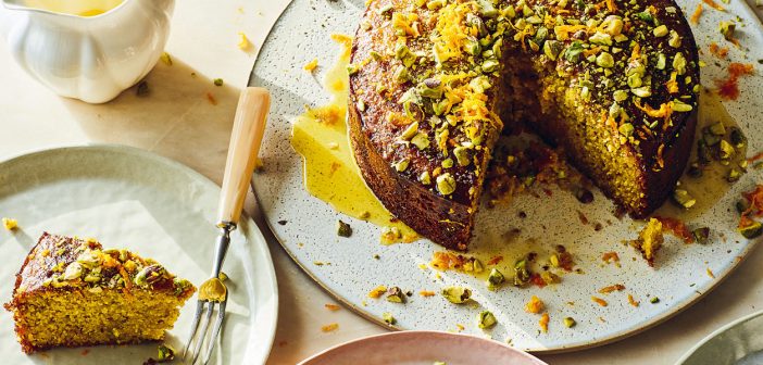 Polenta, Pistachio and Orange Cake