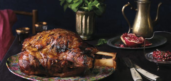 Buckfast Baked Ham with Pomegranate and Mint