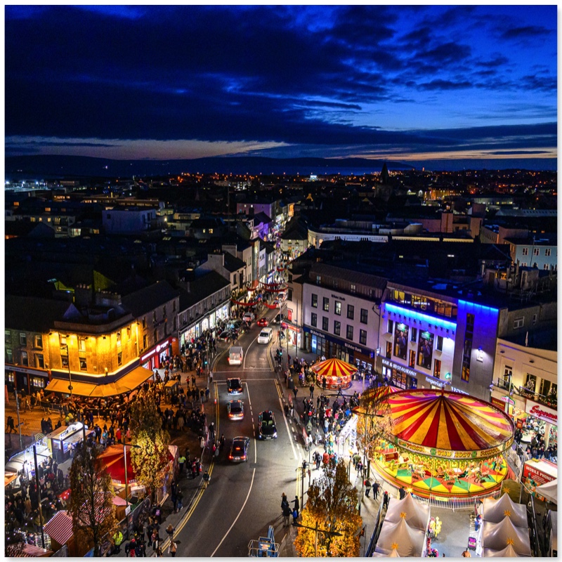 Christmas Market Galway, Aerial View