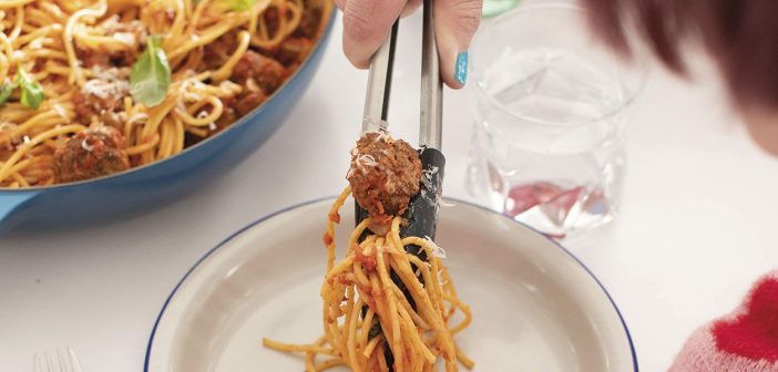 Creamy Spaghetti and Meatballs