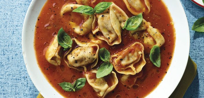 Spicy Tomato Tortellini and Chilli Soup