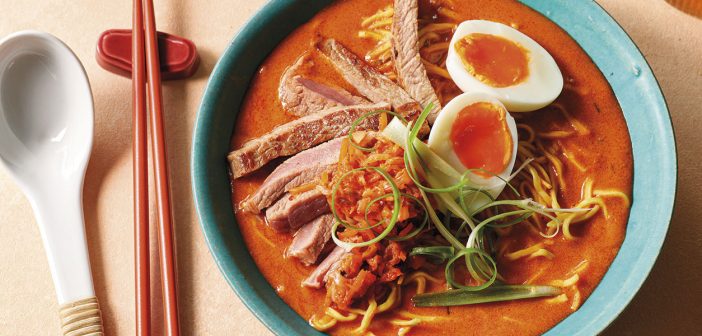 Kimchi Beef Peanut Butter Ramen