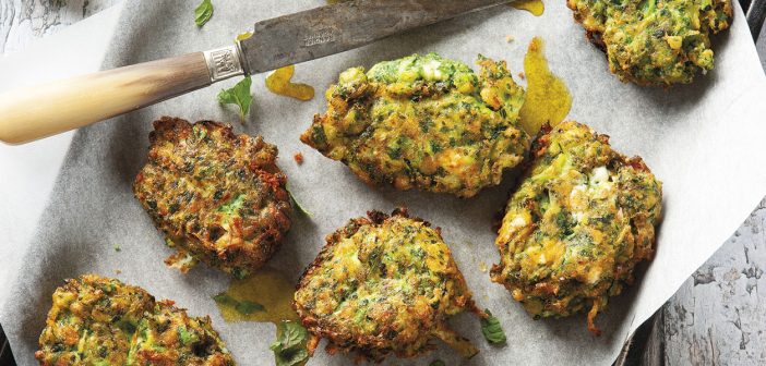 Courgette & Feta Fritters with Tzatziki