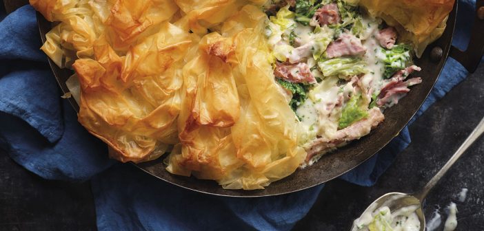 Bacon & Cabbage Filo Pie