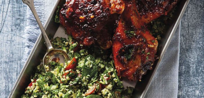 BBQ Tandoori Turkey Legs With Minted Yoghurt
